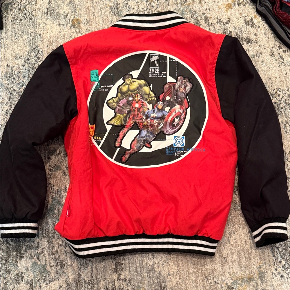 Marvel Superhero Red and Black Kids Puffer Jacket